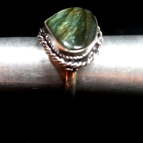 102 NWT Labradorite gemstone crystal 925 silver ring size 9.5 free shipping sale - Picture 3 of 8